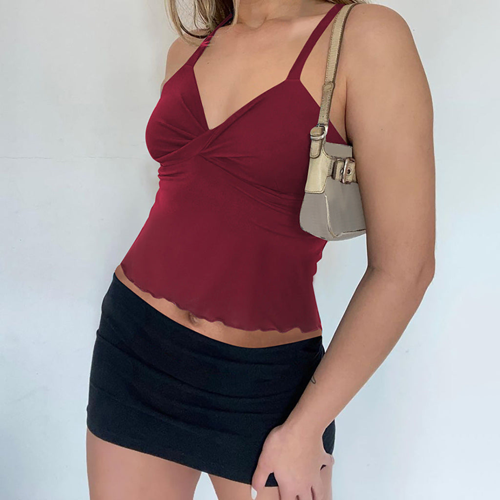 Women's Bow Camisole Backless Tank – Waist-Defining Elegance