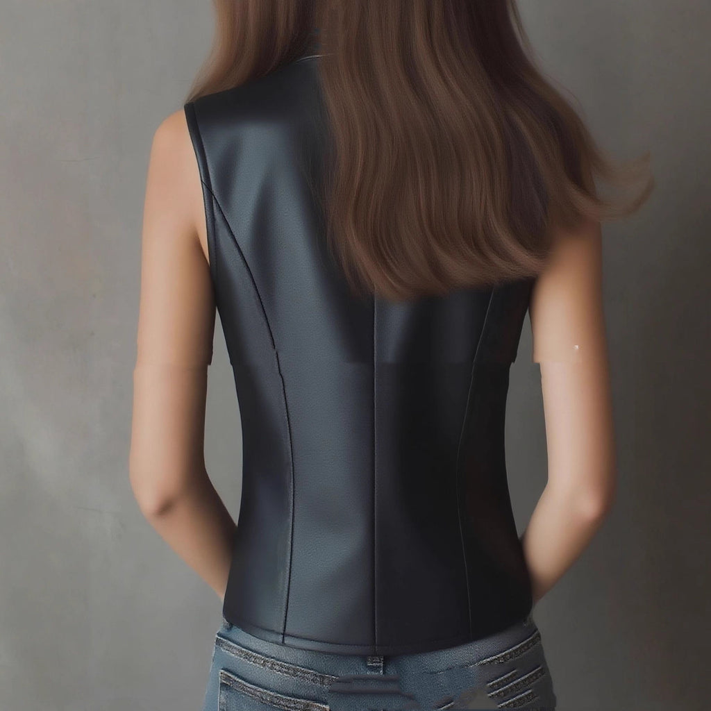 Women’s Stand Collar Backless Slim Fit Crop Top