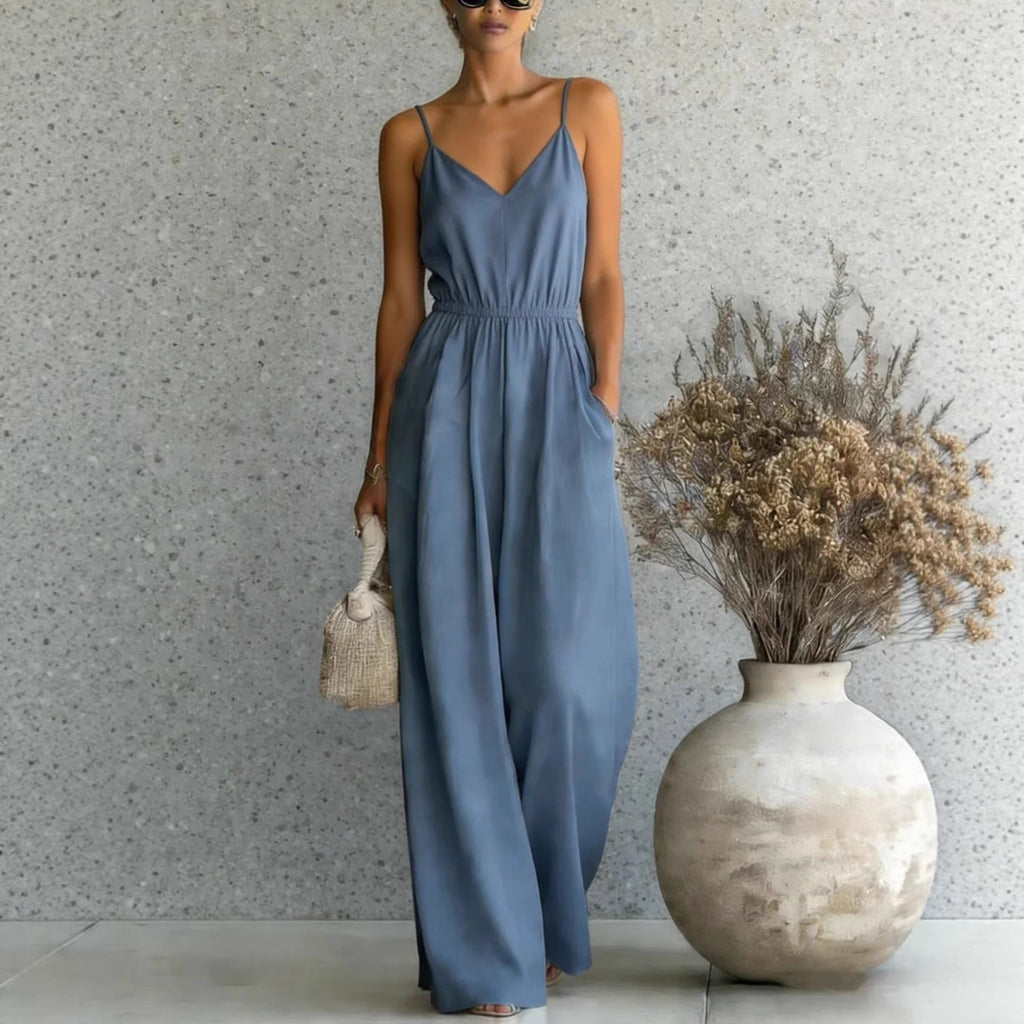 Women's Sleeveless Wide-Leg Jumpsuit – 5 Colors S–3XL