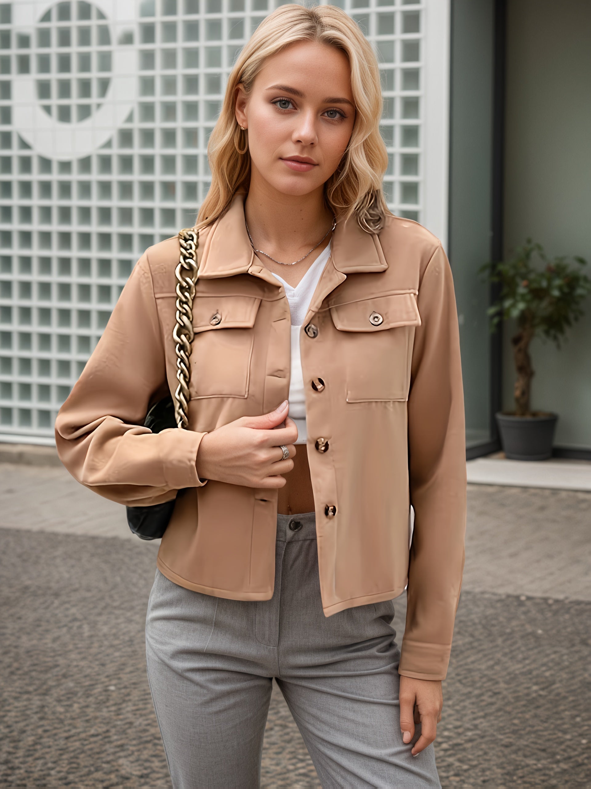 Women’s Plus Size Flannel Jacket