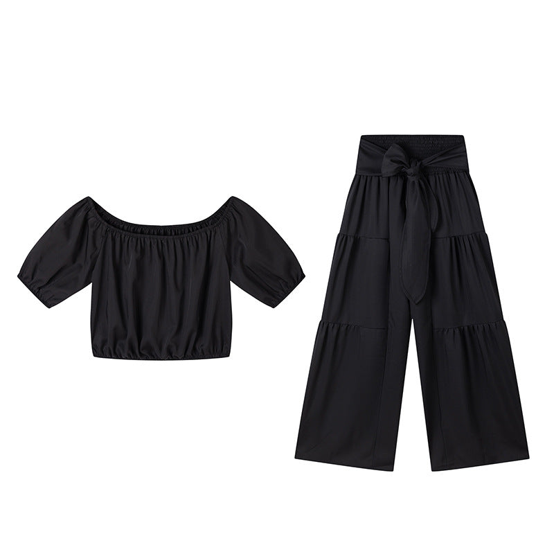 High-Waist Flared Pants & Top Two-Piece Set – 7 Colors, S–2XL