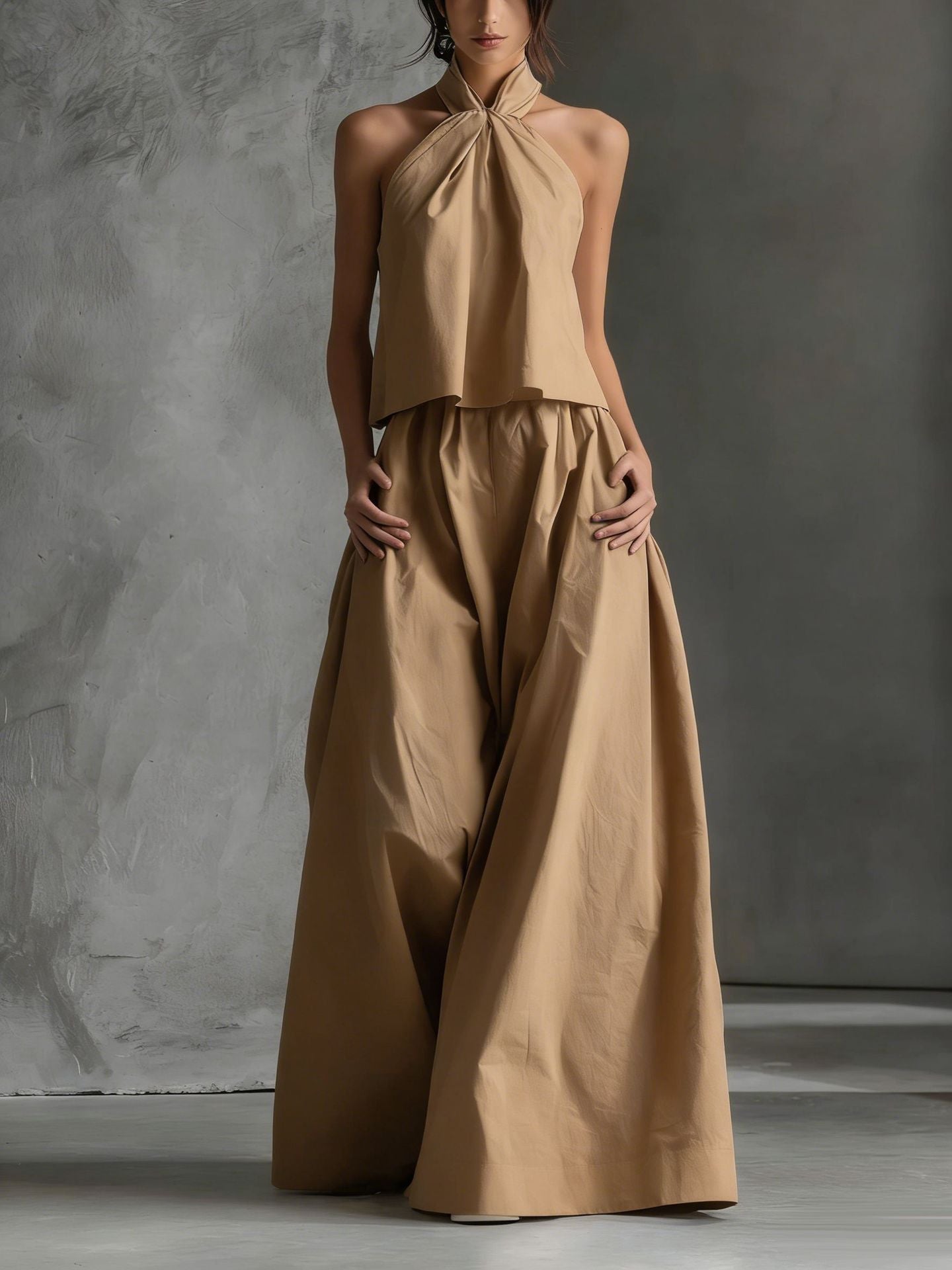 Women's Loose Sleeveless Top & High-Waist Wide-Leg Pants Set – 4 Colors S–XXL