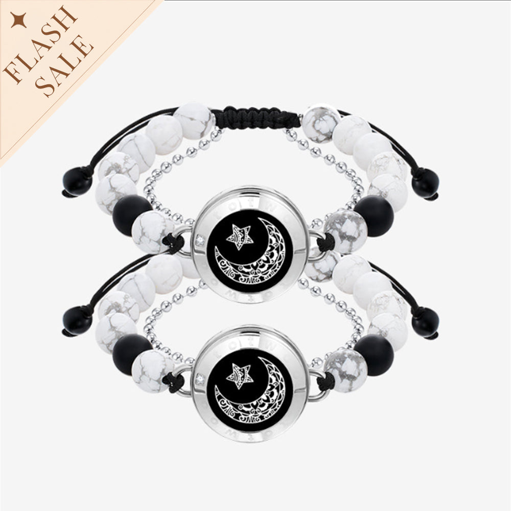 Moon and Moon Touch Bracelets with Matching Beads