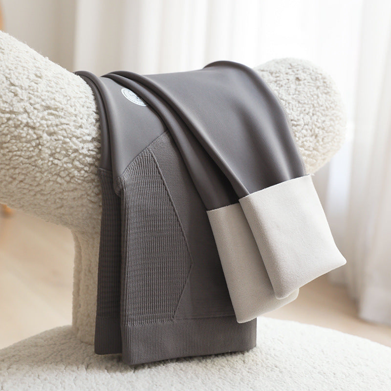 Fleece-Lined Belly Support Maternity Leggings