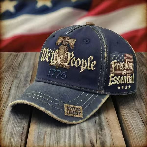 Women's Embroidered Cotton Baseball Cap | Retro Letter Style