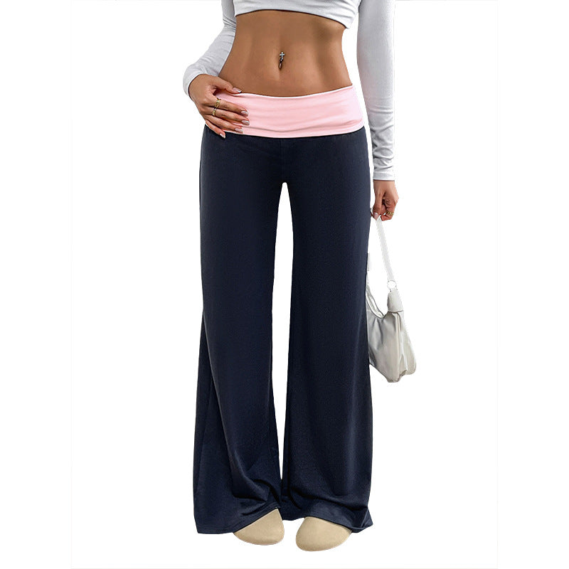 Women’s Wide-Leg Patchwork Pants