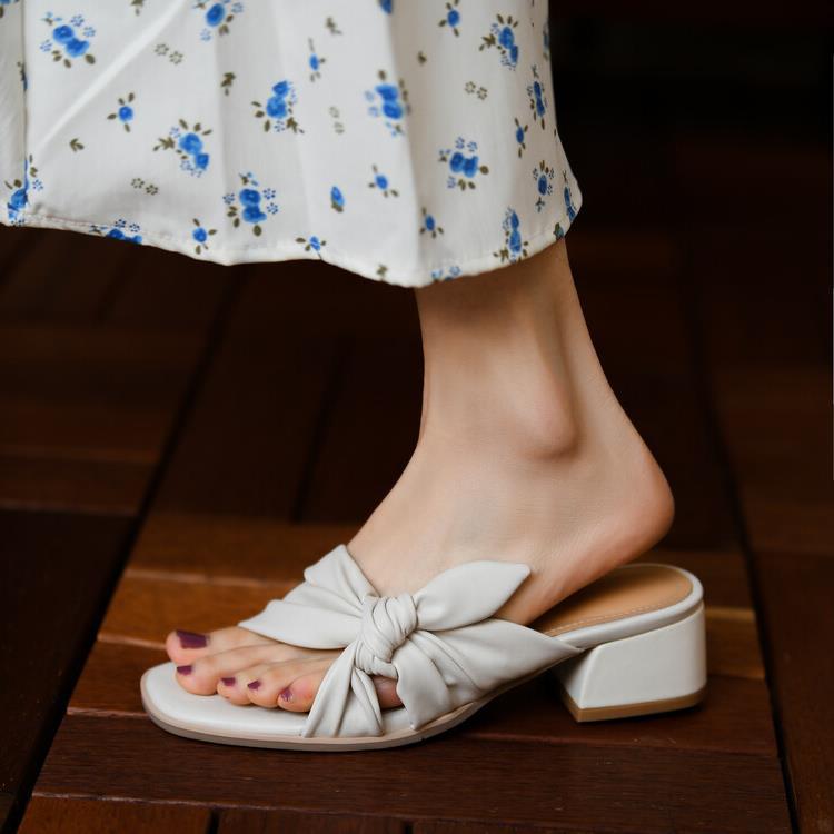 Women's Flat Strap Sandals – Indoor Outdoor Leather Patchwork