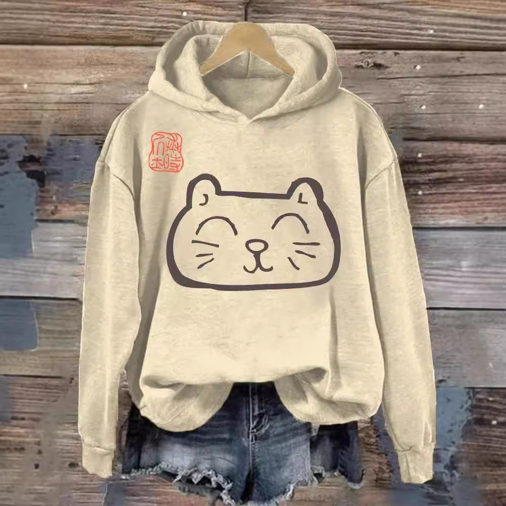 Women’s 3D Digital Print Hoodie – Casual Graphic Sweatshirt