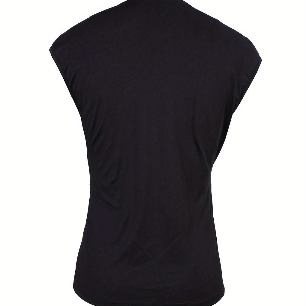 Women's Sleeveless Collar With Unique Design shirt Top