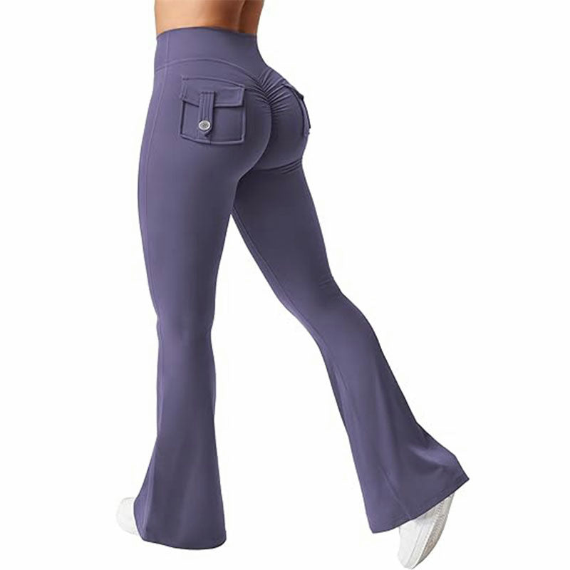 🖤 Women's High-Waisted Cargo Pocket Workout Leggings