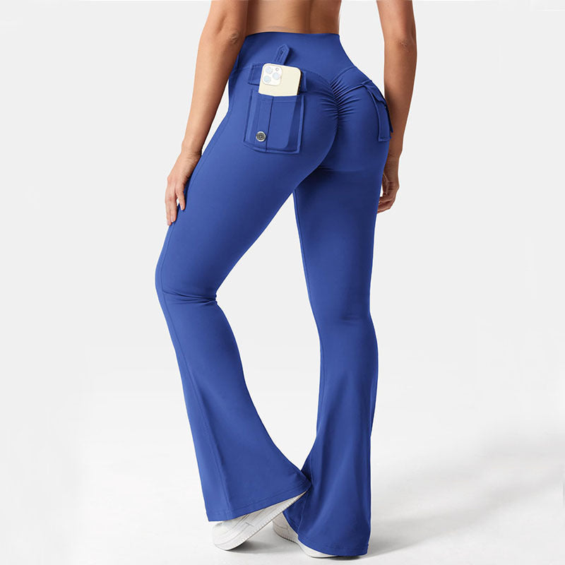 🖤 Women's High-Waisted Cargo Pocket Workout Leggings