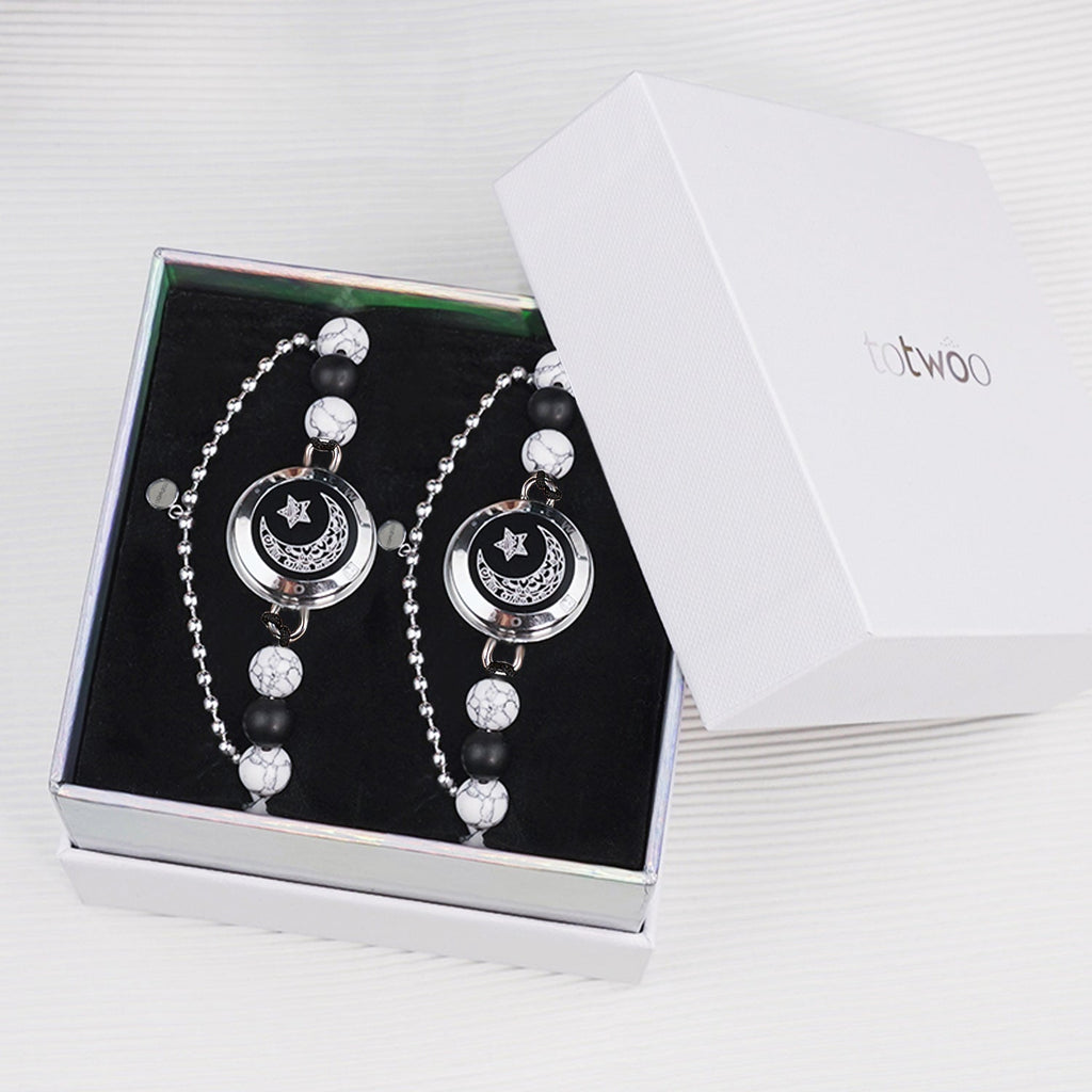 Moon and Moon Touch Bracelets with Matching Beads