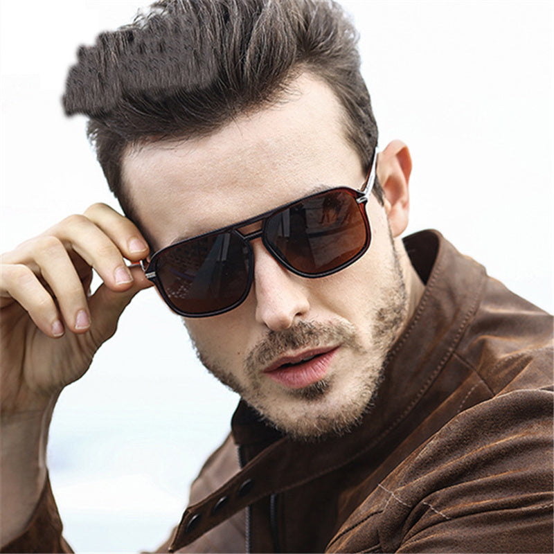 Oversized Sunglasses Men Polarized Mirror Goggles Driving Sun Glasses