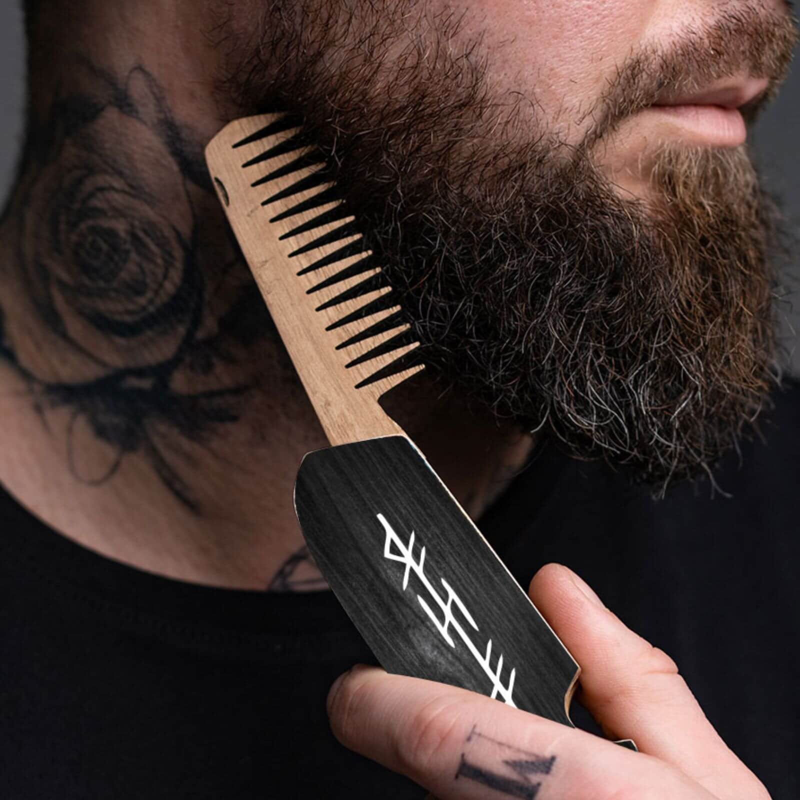 Wooden Beard Comb - Tree