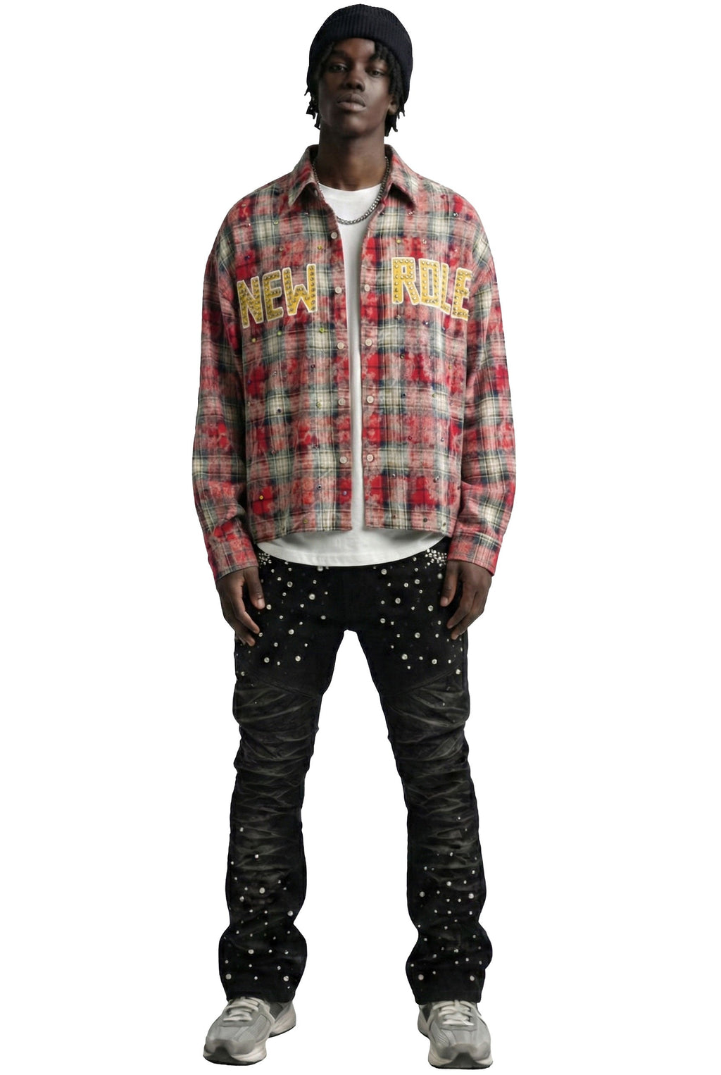 OBLIVION Long Sleeve Washed Flannel Crop Top Button Down Shirt