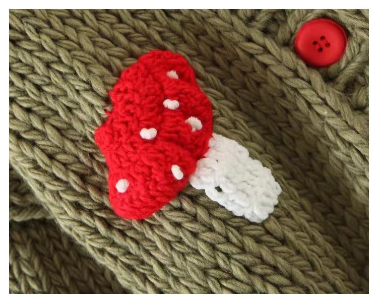 Women’s Mushroom Crochet Short Cardigan