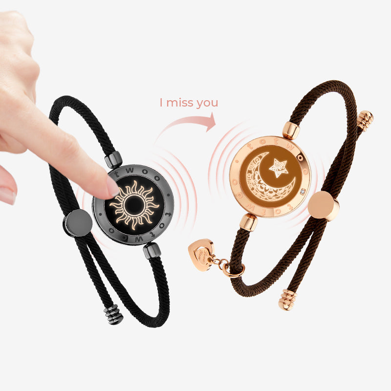 [Totwoo Signal Gift Box] Sun & Moon Touch Bracelets with Milan Rope