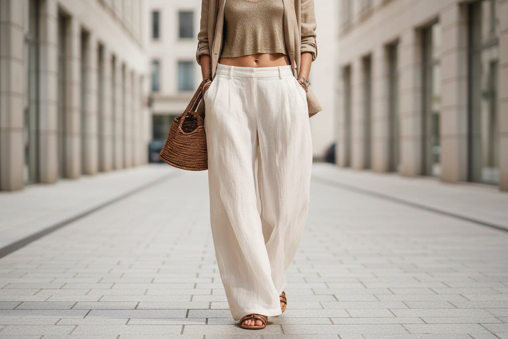 Women's Front-Button Cardigan Sleeveless Top & Long Pants Set