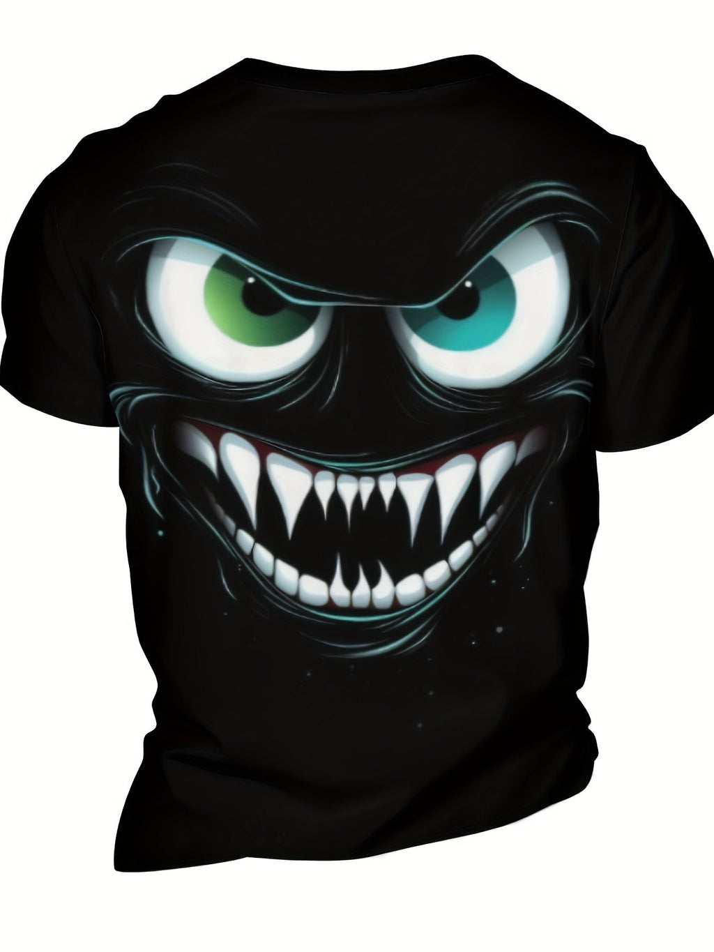 3D Evil Smile Shirt for Men – Streetwear Graphic Short Sleeve Tee