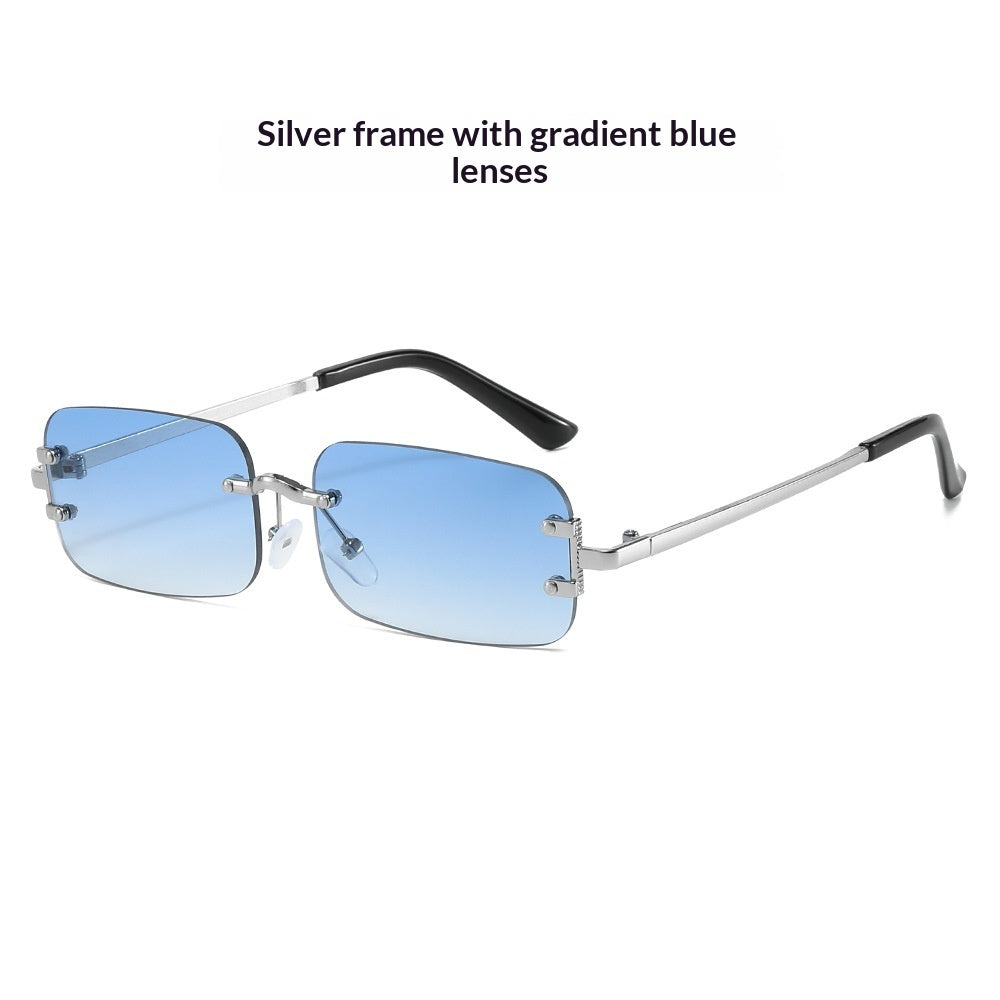 Frameless Rimless Sunglasses – Elegant Western Style