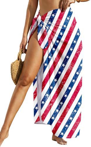Sheer Chiffon High-Slit Swim Cover-Up Dress – Floral Print, One Size