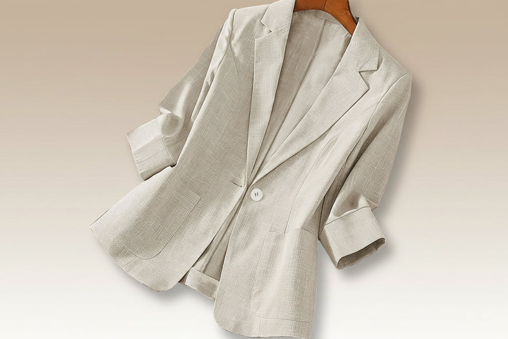 Women's Three-Quarter Sleeve Single-Button Casual Blazer