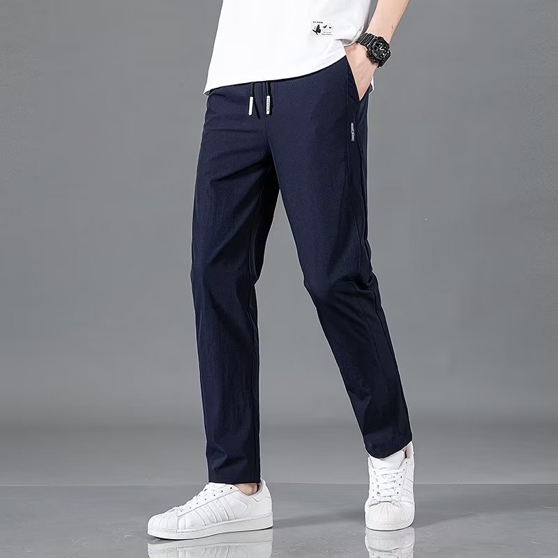 🧊 Men's Ice Silk Plus Size Straight-Leg Pants