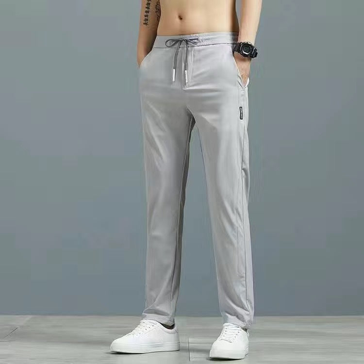🧊 Men's Ice Silk Plus Size Straight-Leg Pants