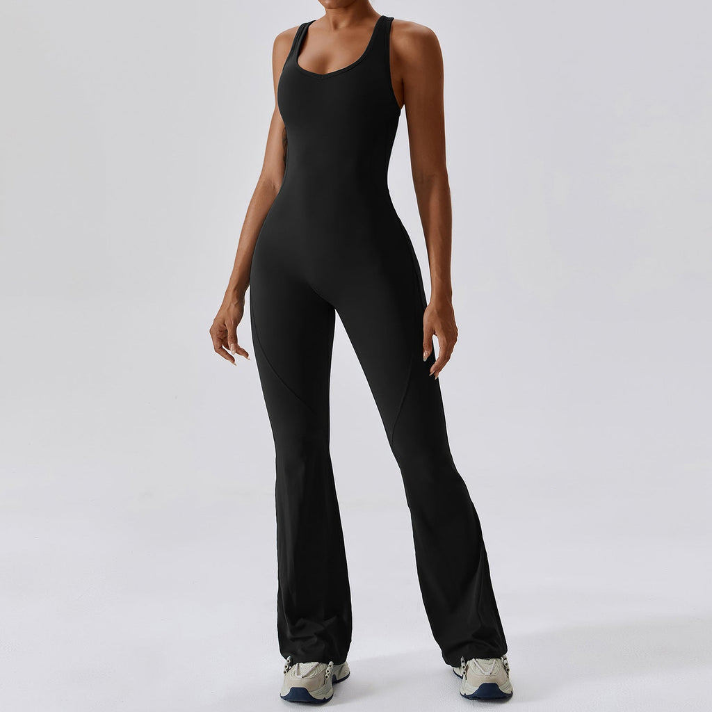 Women's Sleeveless Slim-Fit Long Pants Jumpsuit – Casual Sport Style