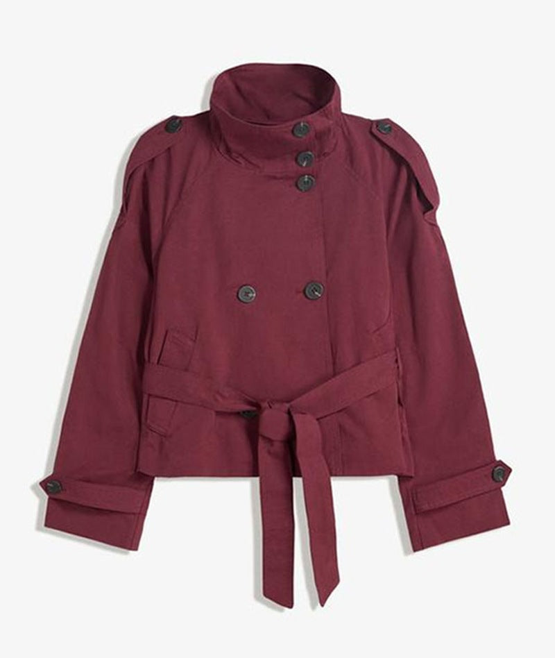 Women’s Lace-Up Waist Trench Coat
