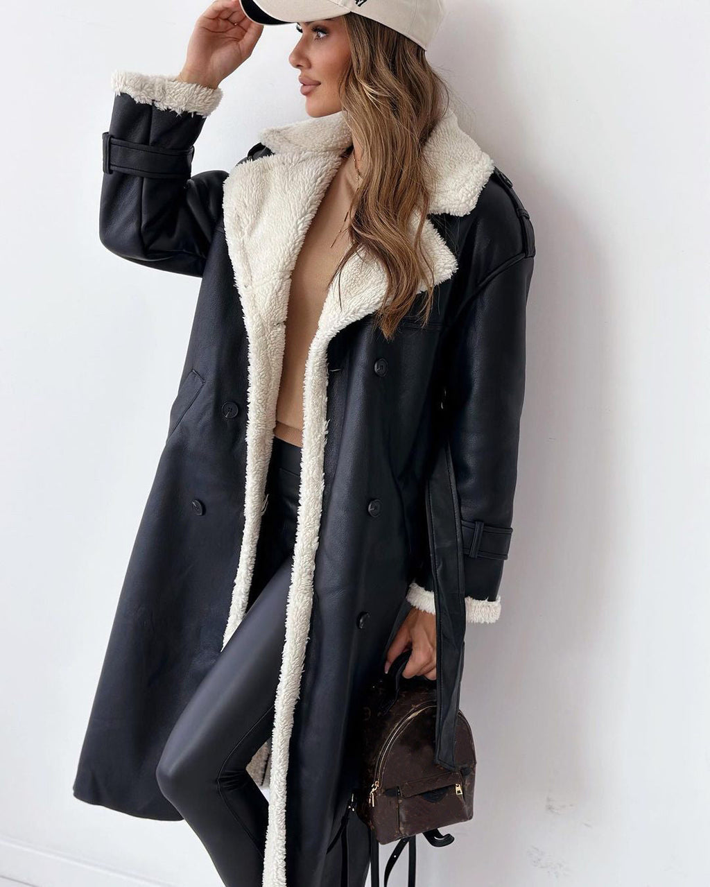 Women’s Belted Double-Breasted Winter Trench Coat