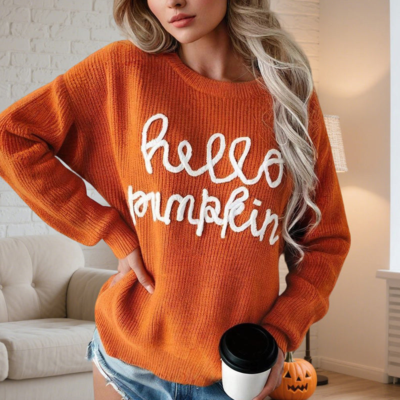Women's Casual Round Neck Long Sleeve Pullover
