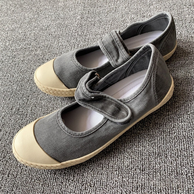 Women's Ethnic Style Slip-On Loafers – Cotton Flat Casual Shoes