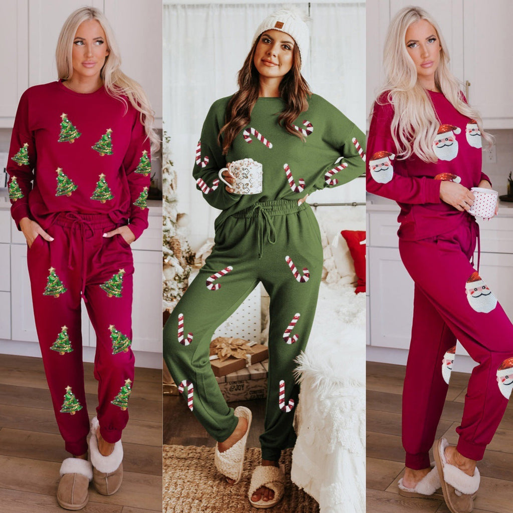 Women’s Christmas Sequin Two-Piece