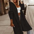 Women's Textured Hooded Longline Jacket