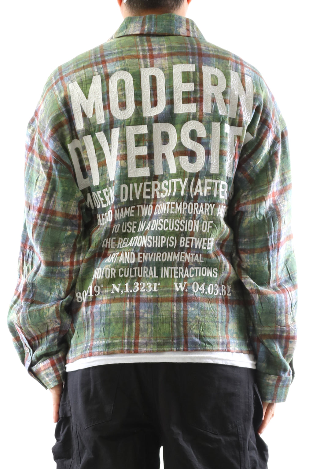 WELD Long Sleeve Washed Flannel Crop Top Button Down Shirt