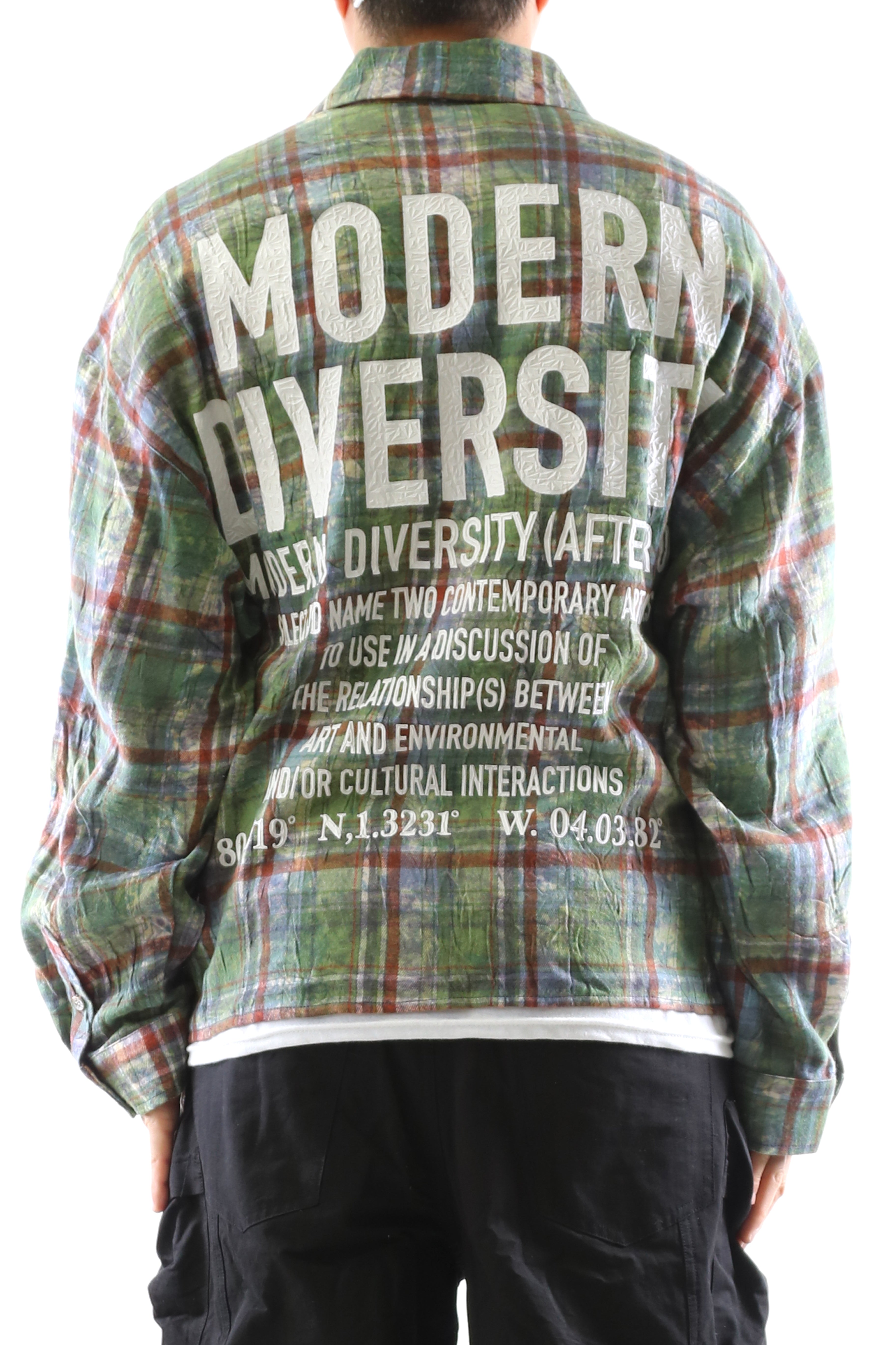 WELD Long Sleeve Washed Flannel Crop Top Button Down Shirt