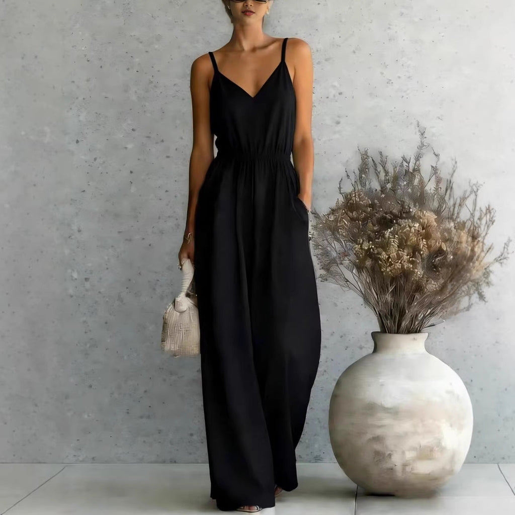 Women's Sleeveless Wide-Leg Jumpsuit – 5 Colors S–3XL
