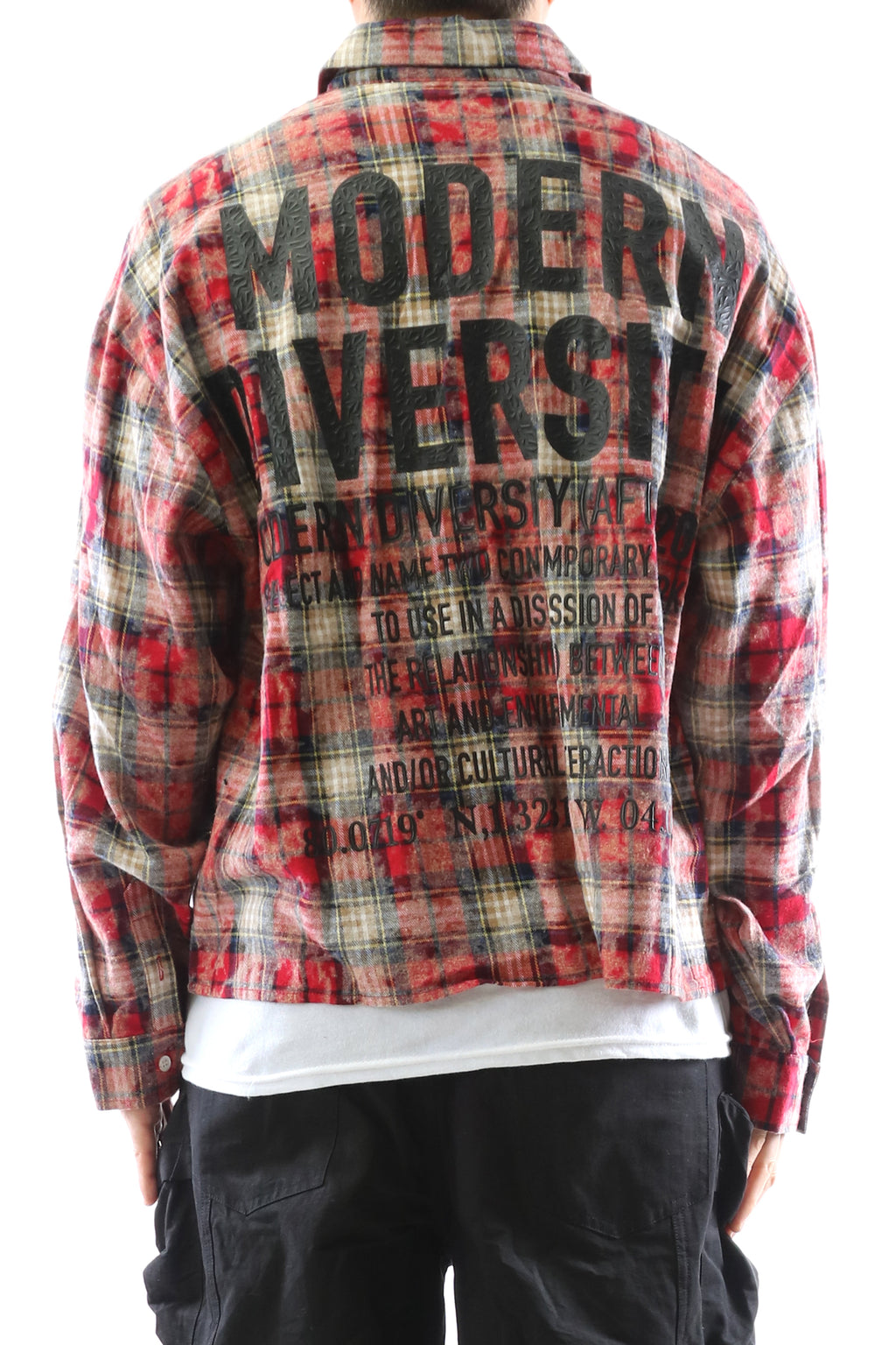 OBLIVION Long Sleeve Washed Flannel Crop Top Button Down Shirt