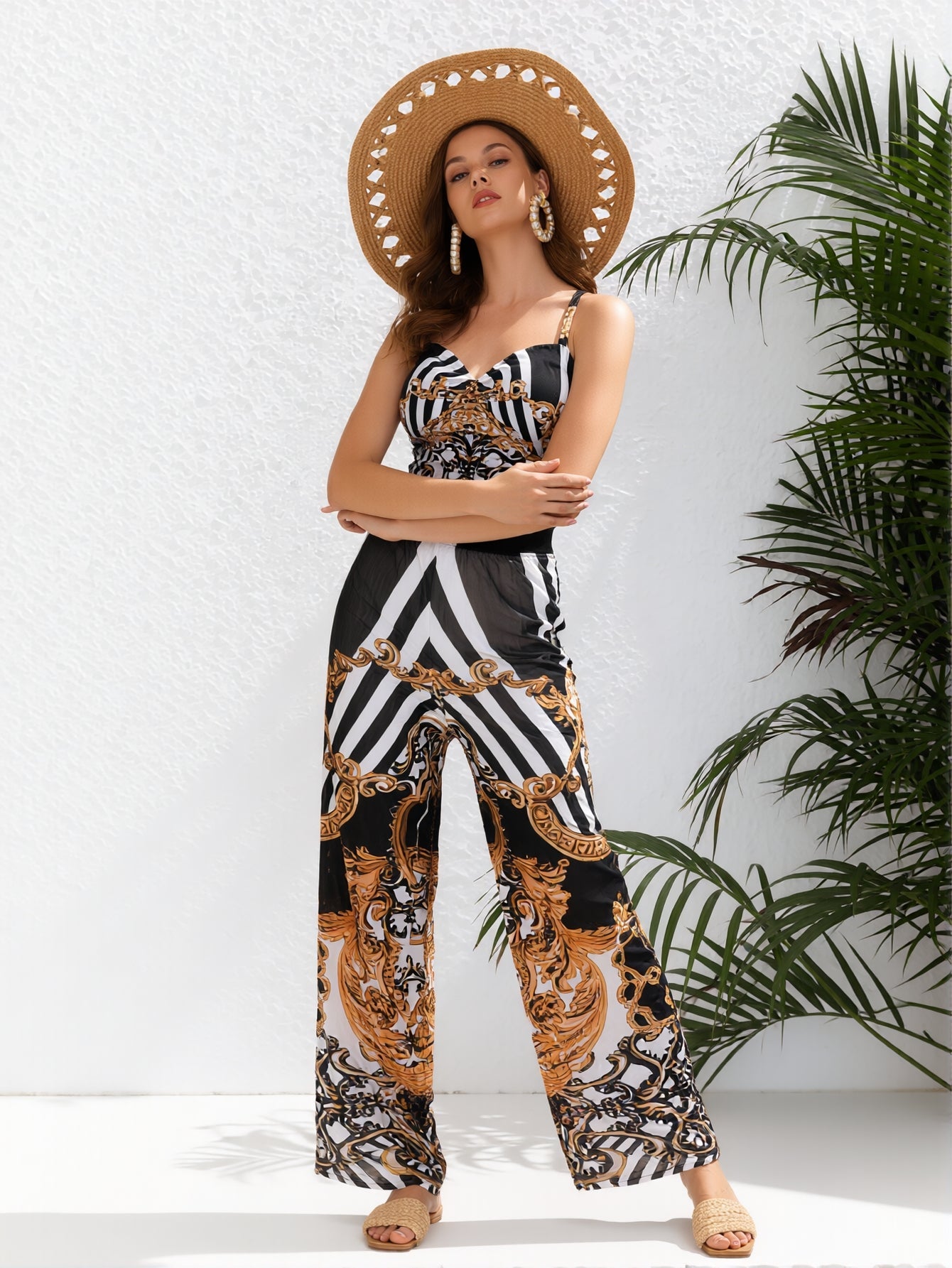 Women's Plus Size Casual Swimwear Set – Beach Vacation