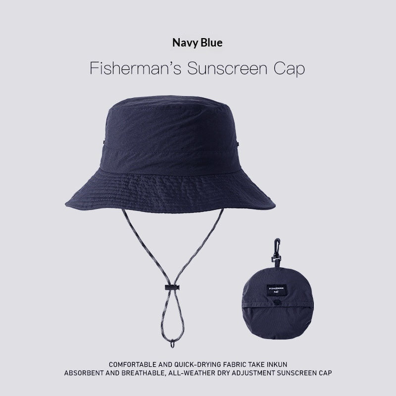 Wide-Brim UV Protection Nylon Sun Hat – Breathable Outdoor Hat for Women & Men