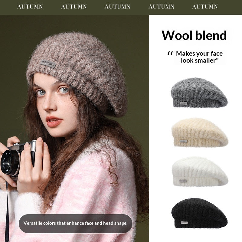 Women’s Cozy Wool Knit Beanie – Soft Warm Fall & Winter Hat