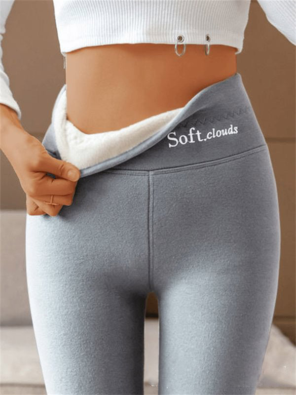 Women’s Fleece-Lined High-Waist Shark Leggings