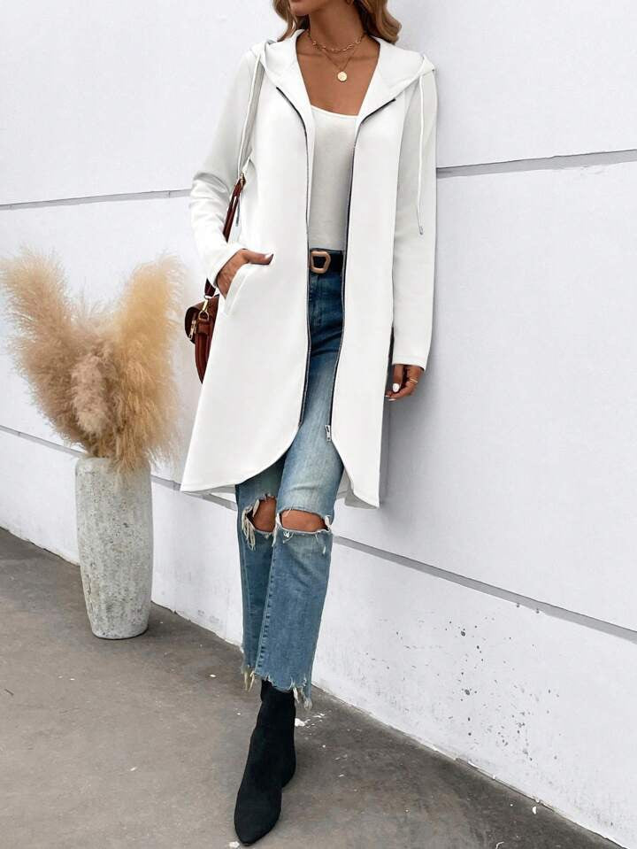 Street Zip Hooded Velvet-Lined Sweatshirt Women | Cozy Streetwear