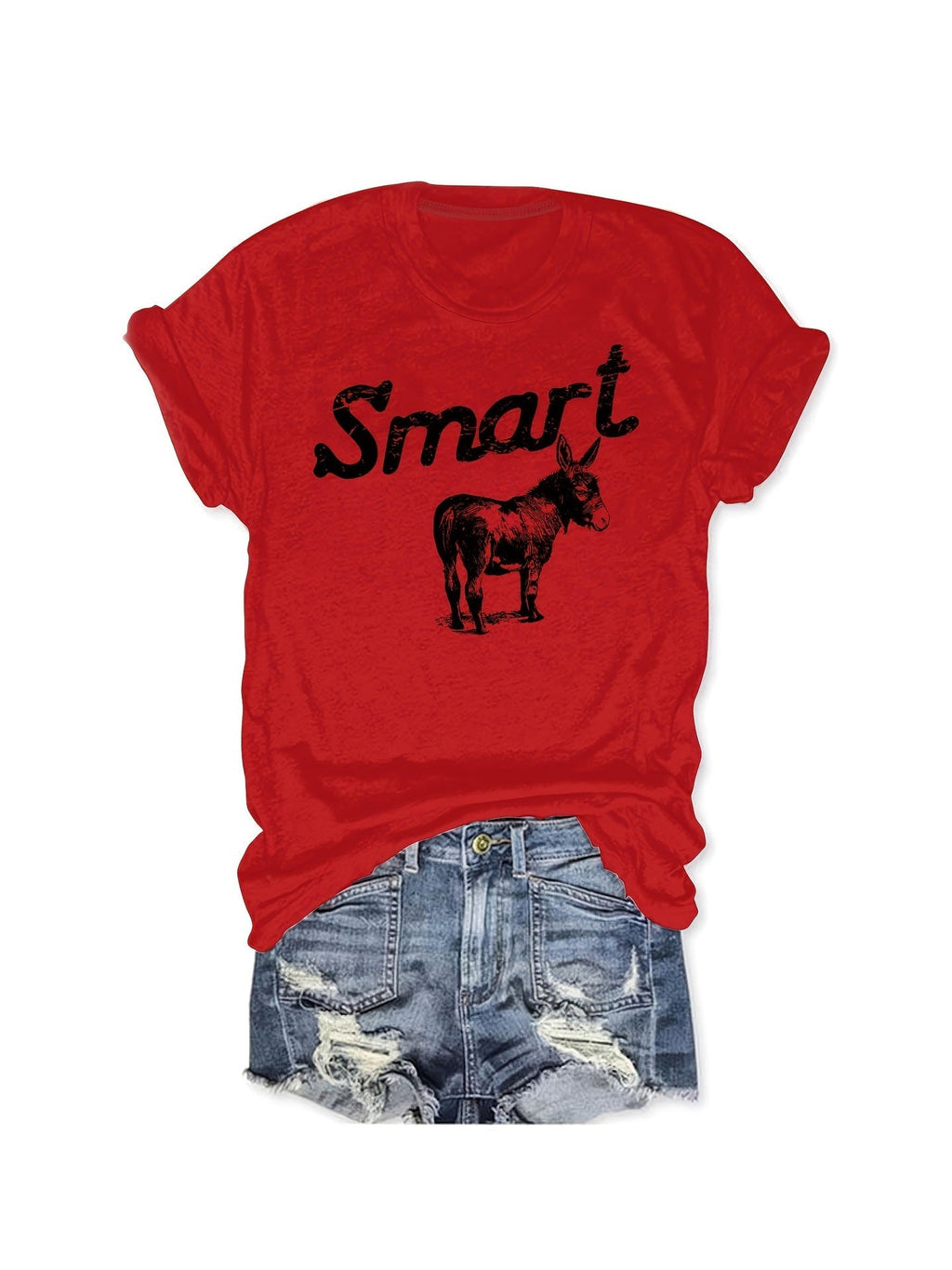 Women's Round Neck Short Sleeve T-Shirt - Casual Summer Top