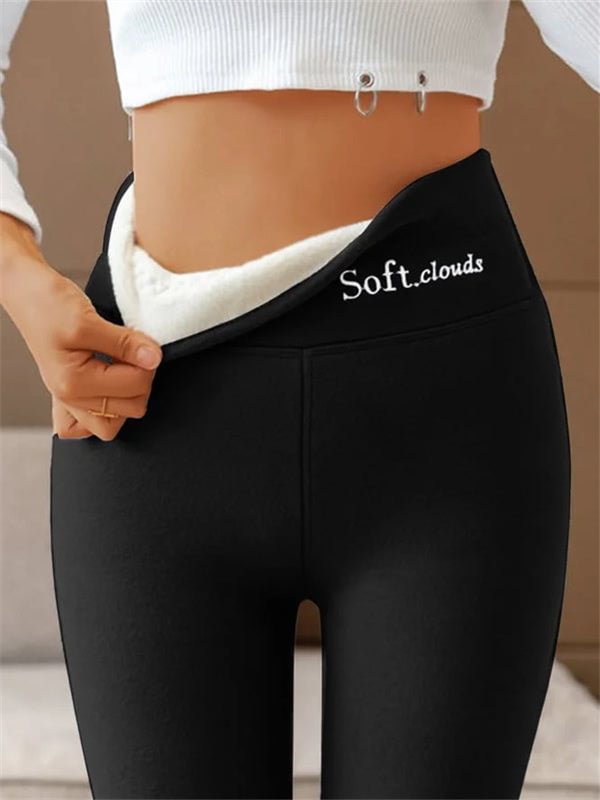 Women’s Fleece-Lined High-Waist Shark Leggings