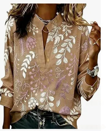 Women's 3D Digital Print Casual Shirt Top