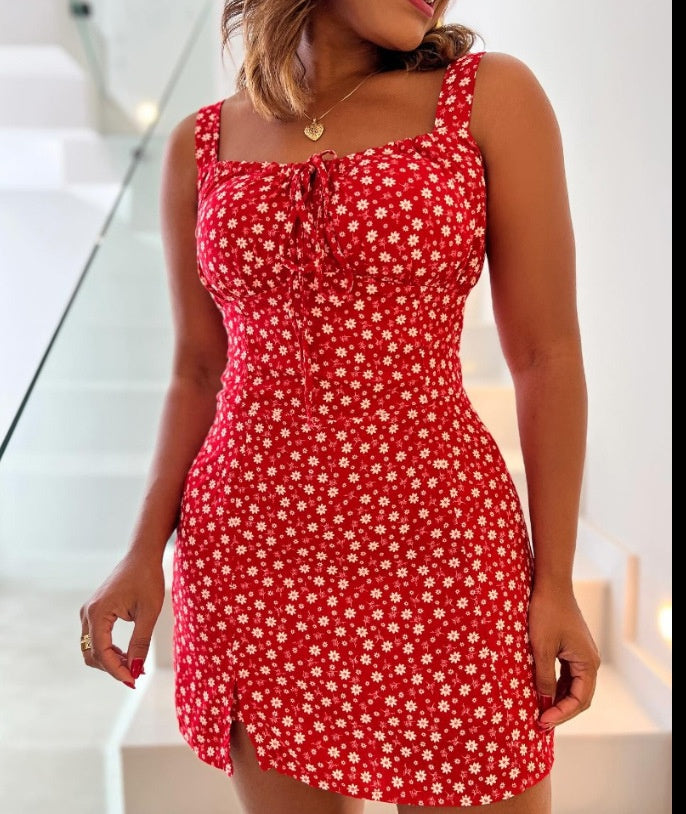 Women's Sleeveless Floral Print Straight-Leg Cropped Jumpsuit