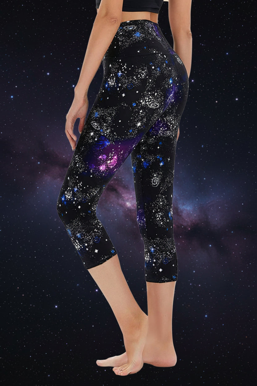 Cropped High-Rise Print Leggings – USA Flag Print Patriotic Workout Pants - 19 Styles