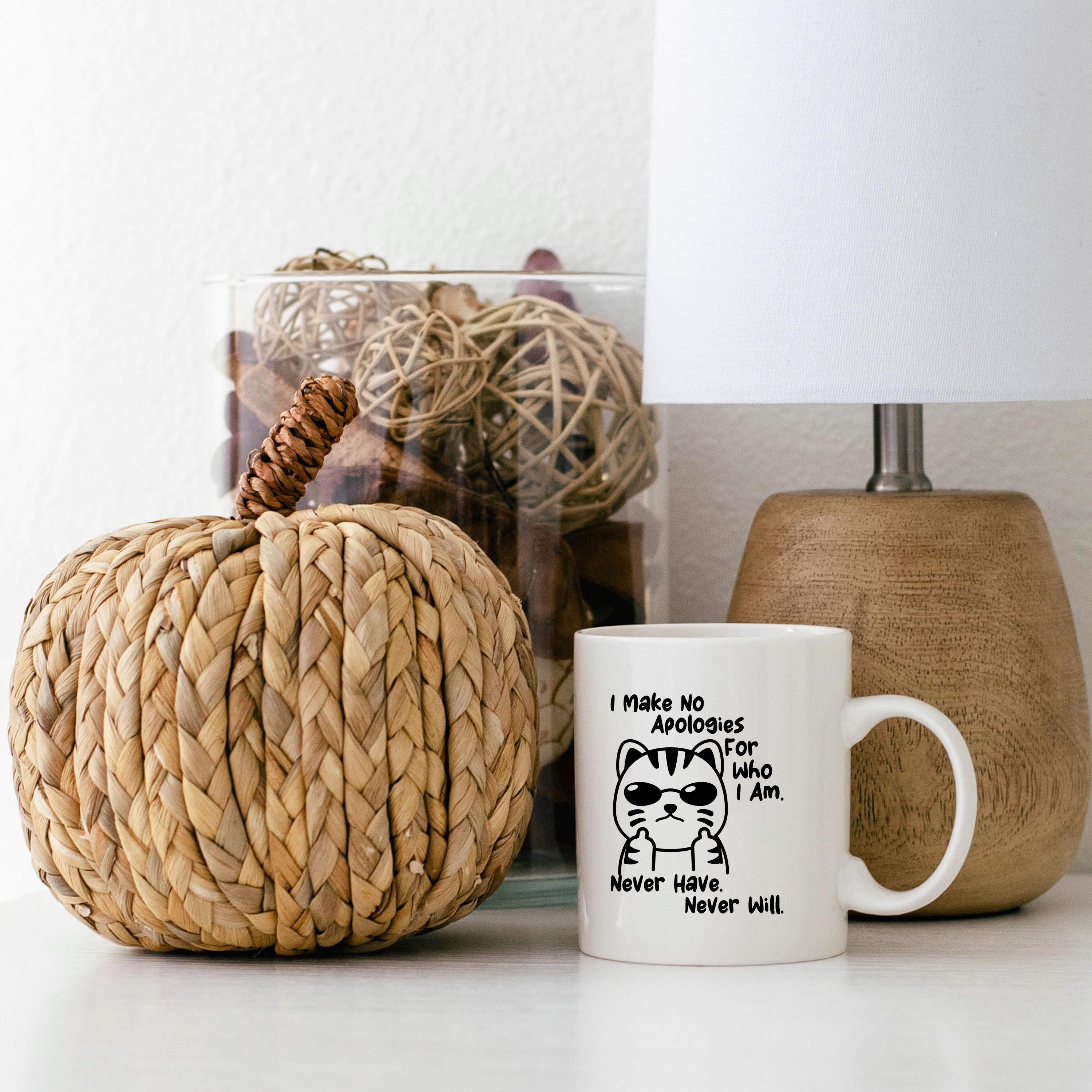 Funny Cat Coffee Mug – Ceramic 11 oz Microwave Safe Sassy Quote Mug